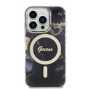 Apple iPhone 13 Pro Guess Marble IML MagSafe tok (Fekete) - GUHMP13LHTMRSK