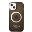 Apple iPhone 14 Plus Guess Translucent MagSafe kompatibilis tok (Fekete) – GUHMP14MHTCMK