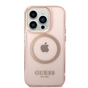 Apple iPhone 14 Pro Guess áttetsző MagSafe tok (Rózsaszín) – GUHMP14LHTCMP