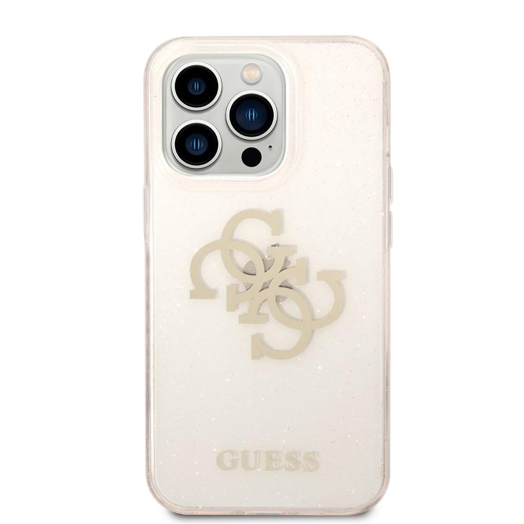 Apple iPhone 14 Pro Max Guess TPU Big 4G Full Glitter tok (Arany) – GUHCP14XPCUGL4GGO