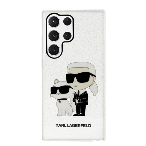 Samsung Galaxy S23 Ultra Karl Lagerfeld IML Glitter Karl and Choupette NFT tok (Átlátszó) – KLHCS23LHNKCTGT
