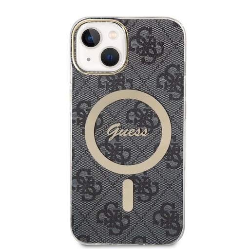 Apple iPhone 13 Guess 4G IML MagSafe tok (Fekete) - GUHMP13MH4STK