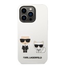 Apple iPhone 14 Pro Karl Lagerfeld & Choupette folyékony szilikontok (Fehér) – KLHCP14LSSKCW