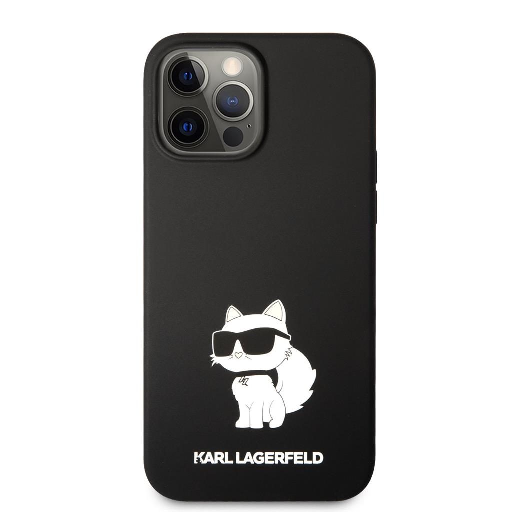 Apple iPhone 13 Pro Max Karl Lagerfeld Liquid Silicone Choupette NFT tok (Fekete) – KLHCP13XSNCHBCK