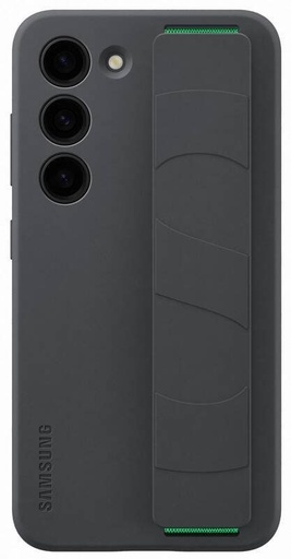 Samsung Galaxy S23 Silicone Cover tok szíjjal (Fekete)