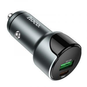 Hoco Z42 autós gyorstöltő (PD + QC töltés), QC3.0 18W, PD 20W, fekete