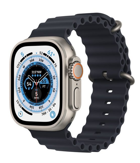 Apple Watch Ultra GPS + Cellular 49mm Titanium Midnight Ocean Band MQFK3FD/A