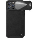 Apple iPhone 13 Pro Max Nillkin CamShield Leather S hátlap tok (Fekete)