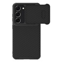 Samsung Galaxy S23 Plus Nillkin Synthetic S karbon mintás kemény hátlap tok (Fekete)