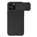 Apple iPhone 14 Pro Max Nillkin Synthetic S magsafe karbon mintás kemény hátlap tok (Fekete)
