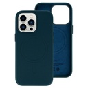 Apple iPhone 13 magsafe leather hátlap tok (Kék)
