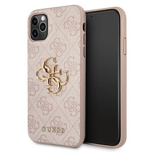 Apple iPhone 11 Pro Guess 4G Big Metal Logo tok (Rózsaszín) - GUHCN584GMGPI