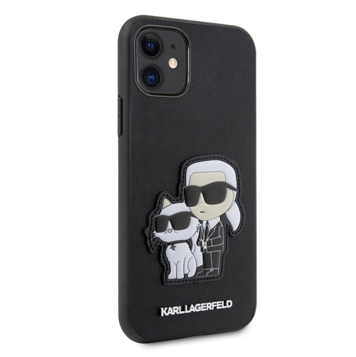 Apple iPhone 11 Karl Lagerfeld PU Saffiano Karl and Choupette NFT tok (Fekete) – KLHCN61SANKCPK