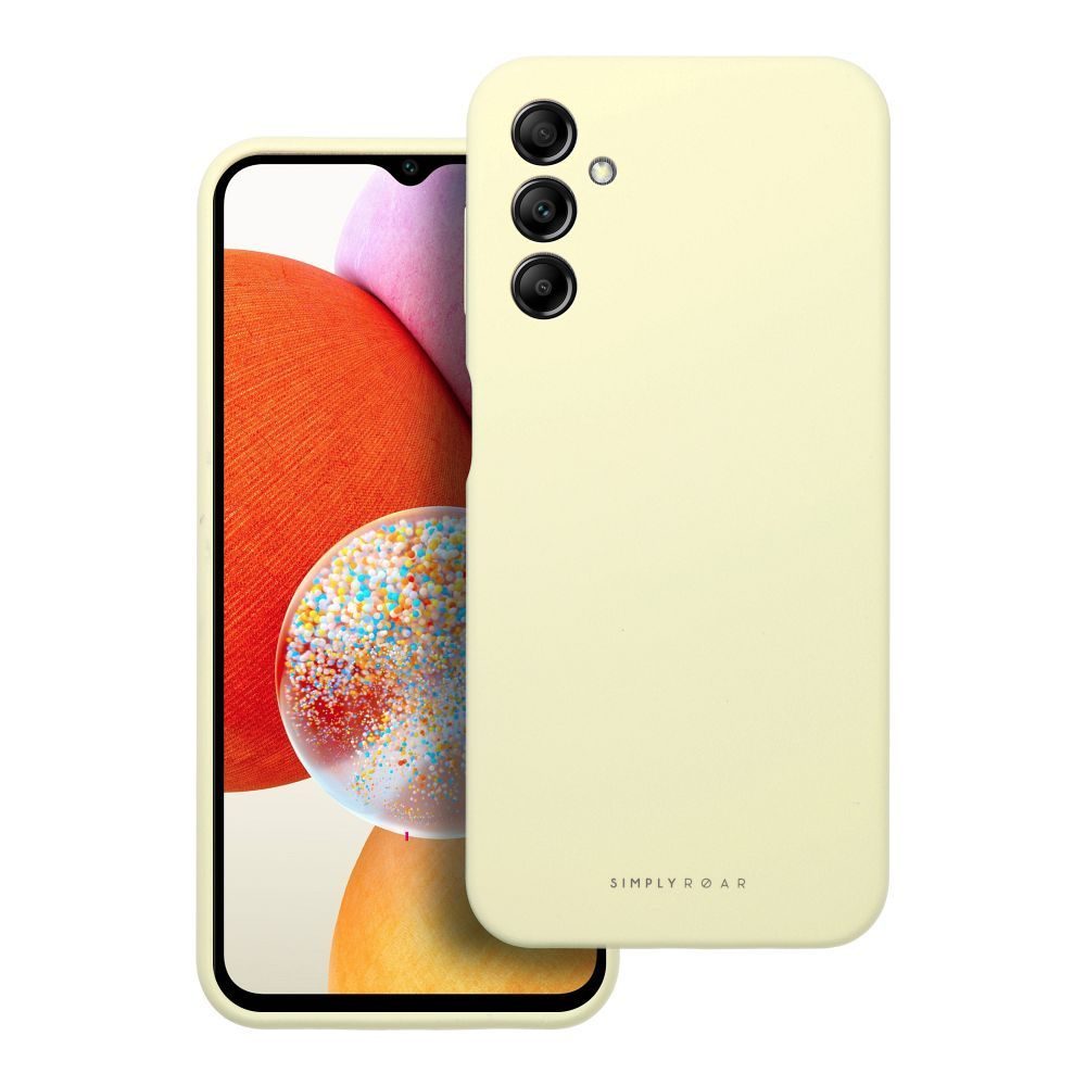 Samsung Galaxy A14 4G / Galaxy A14 5G Roar Cloud Skin hátlap tok (világos sárga)