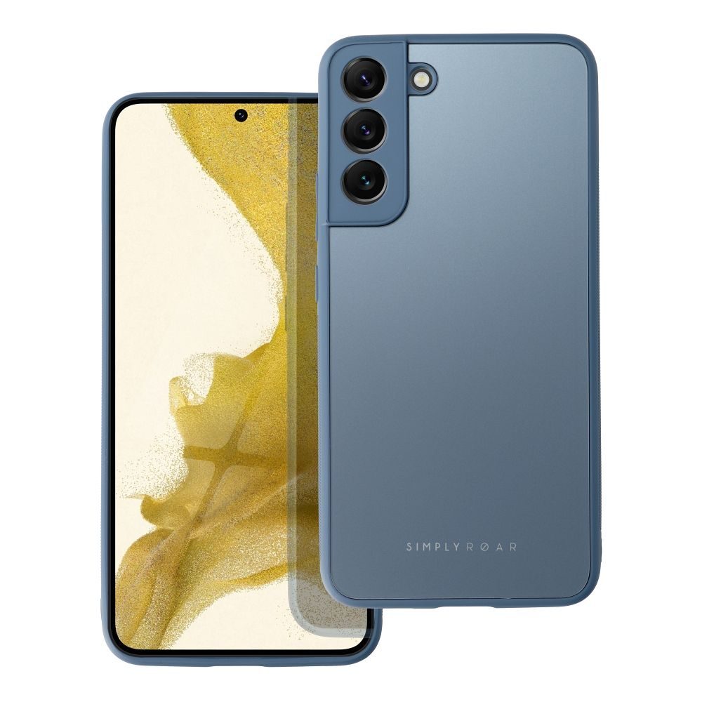 Samsung Galaxy S22 Plus Roar matt üveg hátlap tok (Kék)