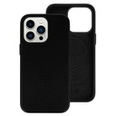 Apple iPhone 13 Pro magsafe leather hátlap tok (Fekete)