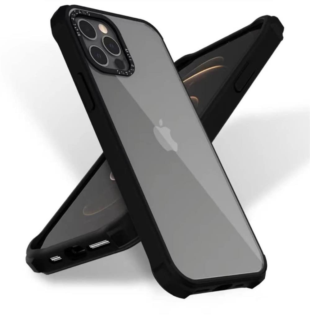 Apple iPhone 12 Pro Max MOLAN CANO HN7 strapabíró hátlap tok (Fekete)