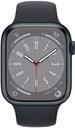 Apple Watch Series 8 GPS 45MM éjfekete alumíniumtok éjfekete sportszíj (MNP13CM/A)