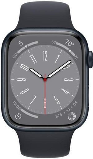 Apple Watch Series 8 GPS 45MM éjfekete alumíniumtok éjfekete sportszíj (MNP13CM/A)