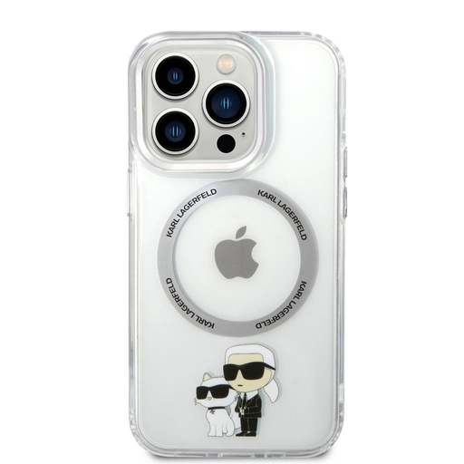 Apple iPhone 14 Pro Max Karl Lagerfeld MagSafe Compatible IML Karl and Choupette NFT tok (Átlátszó) – KLHMP14XHNKCIT