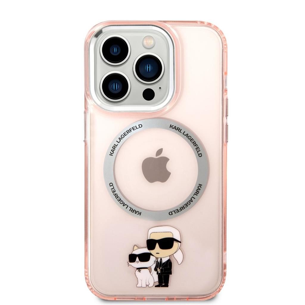 Apple iPhone 14 Pro Max Karl Lagerfeld MagSafe Compatible IML Karl and Choupette NFT tok (Rózsaszín) – KLHMP14XHNKCIP