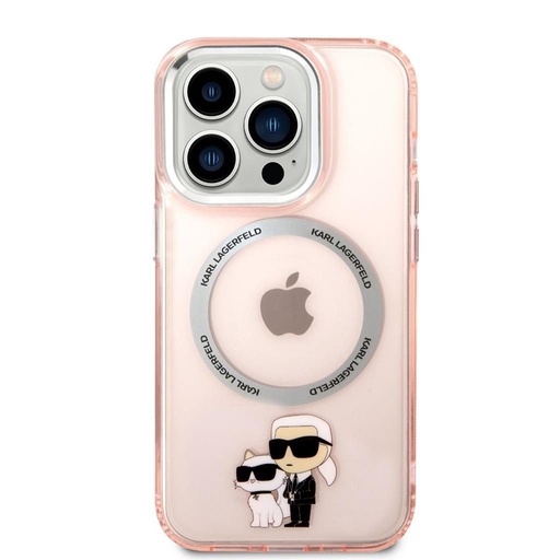 Apple iPhone 14 Pro Karl Lagerfeld MagSafe Compatible IML Karl and Choupette NFT tok (Rózsaszín) – KLHMP14LHNKCIP
