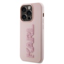 Apple iPhone 15 Pro Karl Lagerfeld 3D Glitter Karl tok (Rózsaszín) – KLHCP15L3DMBKCP