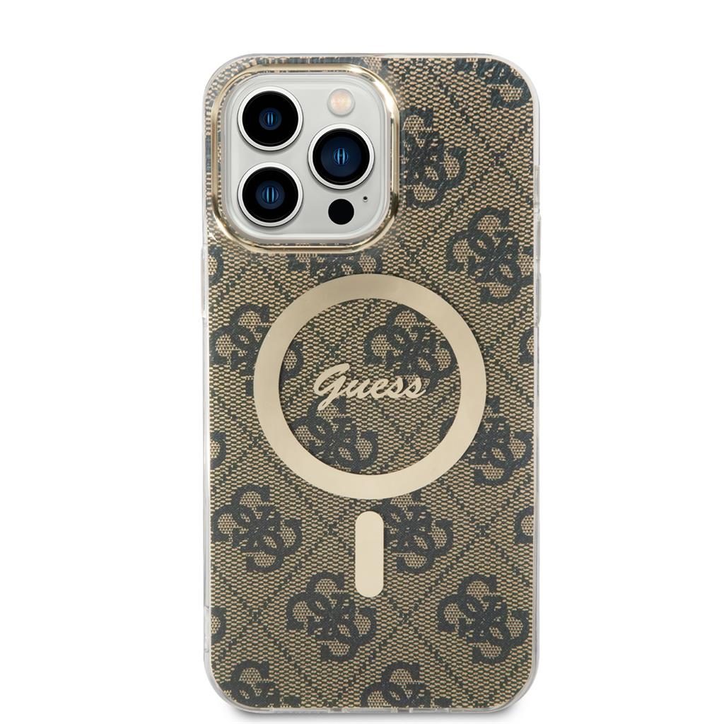 Apple iPhone 15 Pro Max Guess IML 4G MagSafe tok (Barna) - GUHMP15XH4STW