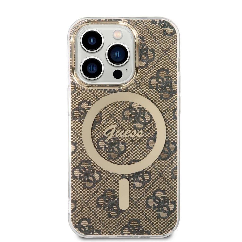 Apple iPhone 15 Pro Guess IML 4G MagSafe tok (Barna) - GUHMP15LH4STW