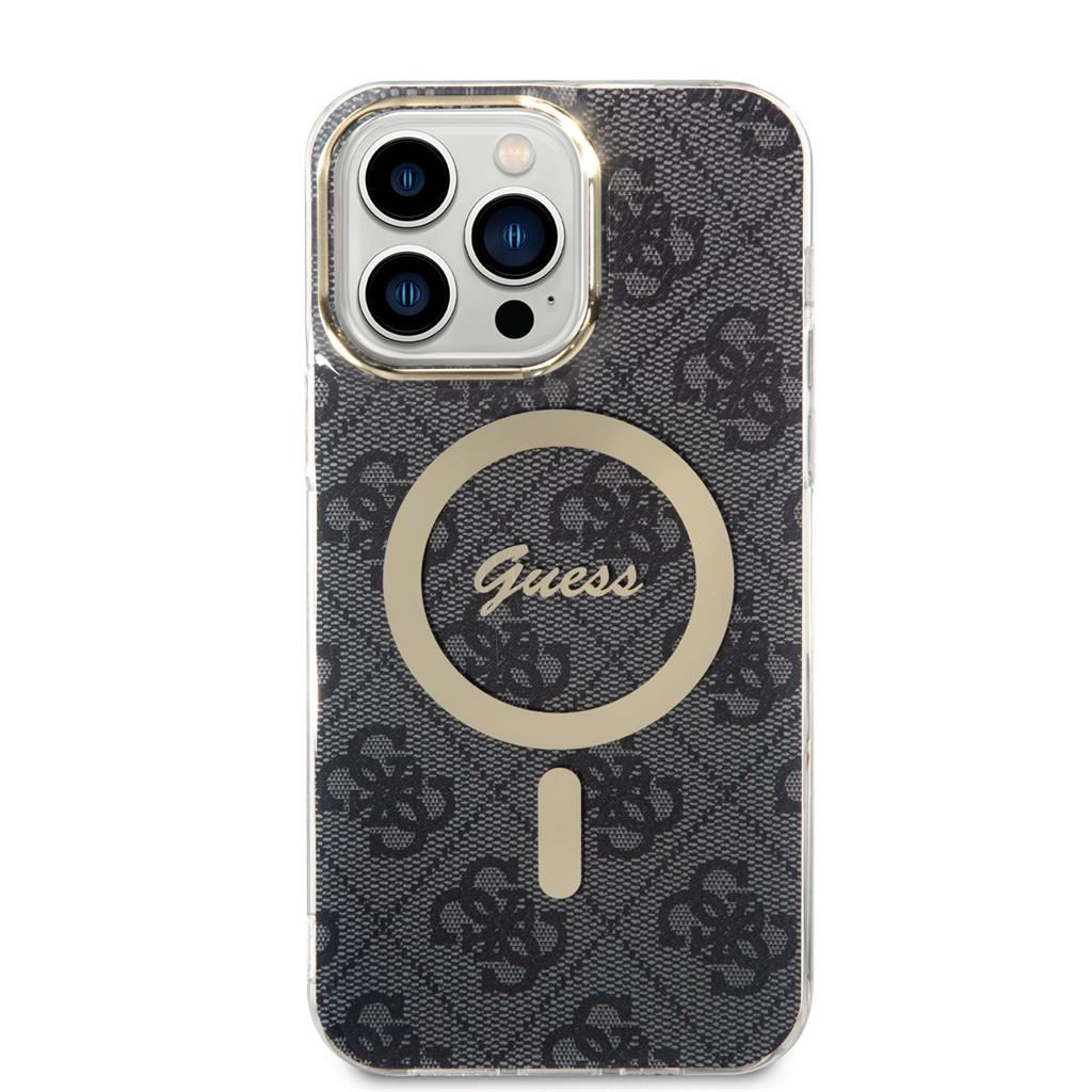 Apple iPhone 15 Pro Max Guess IML 4G MagSafe tok (Fekete) - GUHMP15XH4STK