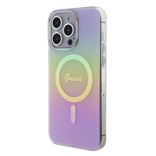 Apple iPhone 15 Pro Max Guess IML Iridescent Script MagSafe tok (Rózsaszín) - GUHMP15XHITSP