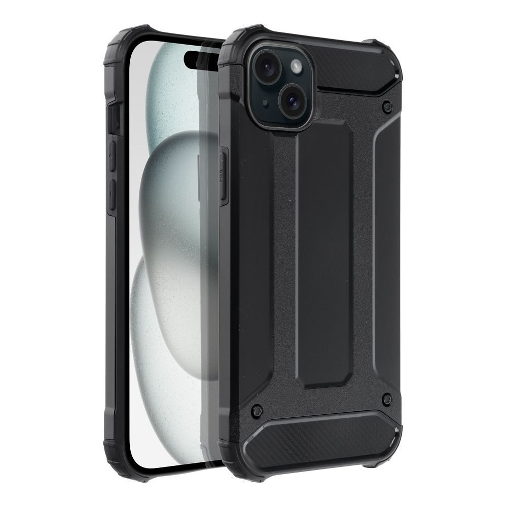 Apple iPhone 15 Plus armor ütésálló hátlap tok (Fekete)
