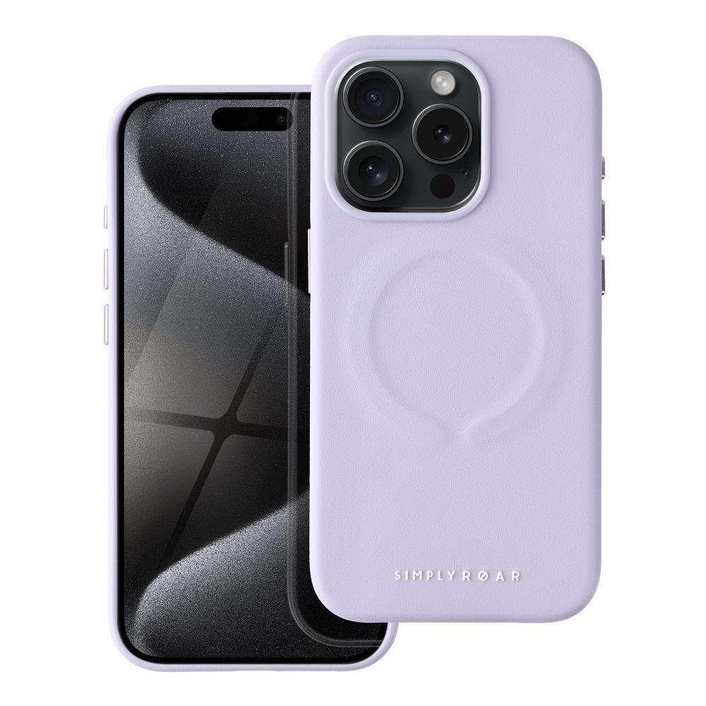 Apple iPhone 15 Pro Roar Leather magsafe hátlap tok (Lila)