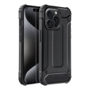 Apple iPhone 15 Pro armor ütésálló hátlap tok (Fekete)
