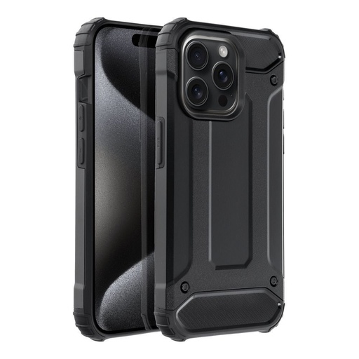 Apple iPhone 15 Pro armor ütésálló hátlap tok (Fekete)