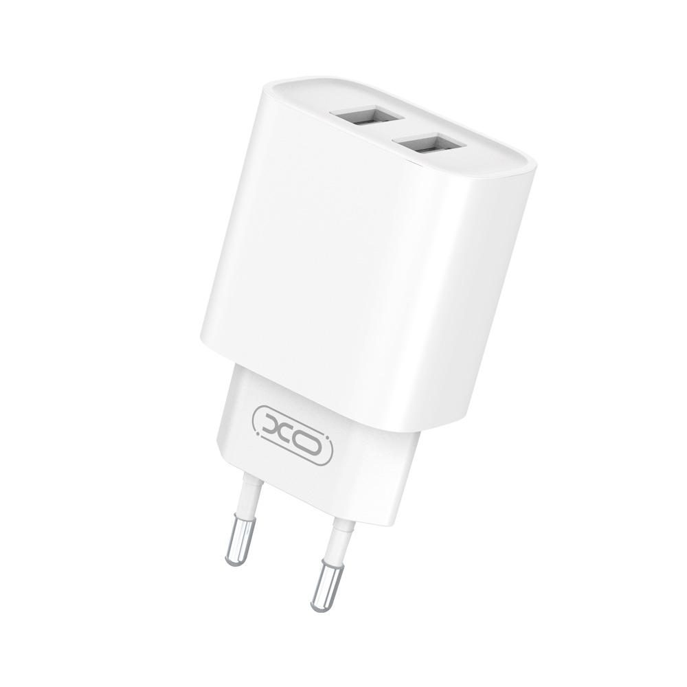 XO CE02C dupla USB töltő (Fehér) – USB-A csatlakozók