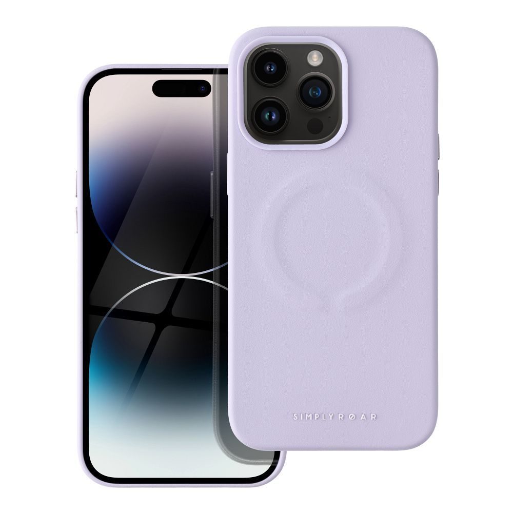 Apple iPhone 14 Pro Max Roar Leather magsafe hátlap tok (Lila)