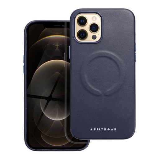 Apple iPhone 12 Pro Max Roar Leather magsafe hátlap tok (Kék)