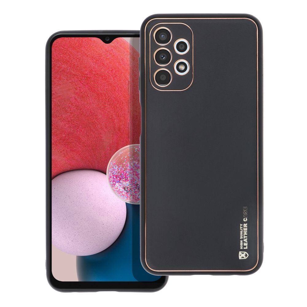 Samsung Galaxy A13 4G Forcell bőr hátlap tok (Fekete)