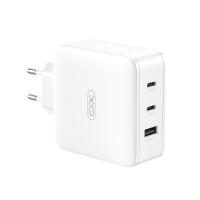 XO CE14 gyorstöltő max. 100W (Fehér) – 2× USB-C 100W + USB-A 18W, GaN technológia