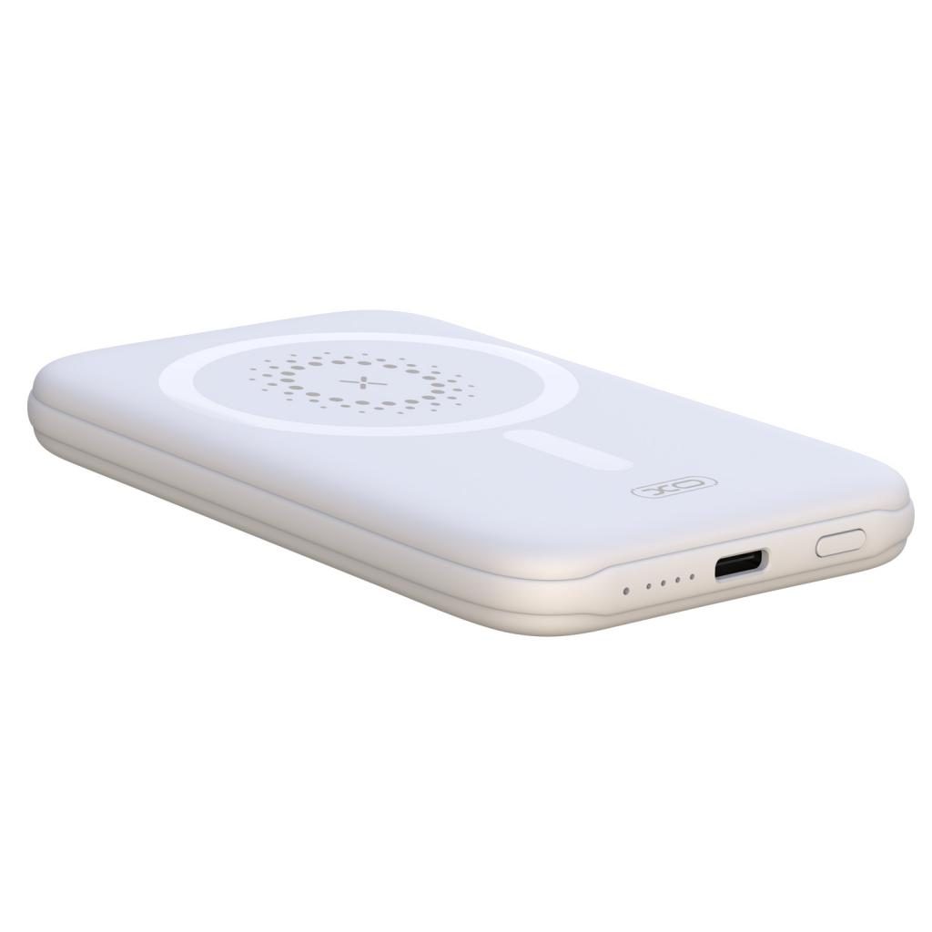 XO PR153 power bank 5000 mAh (Fehér) – mágneses, vezeték nélküli gyorstöltés 15W, PD 20W
