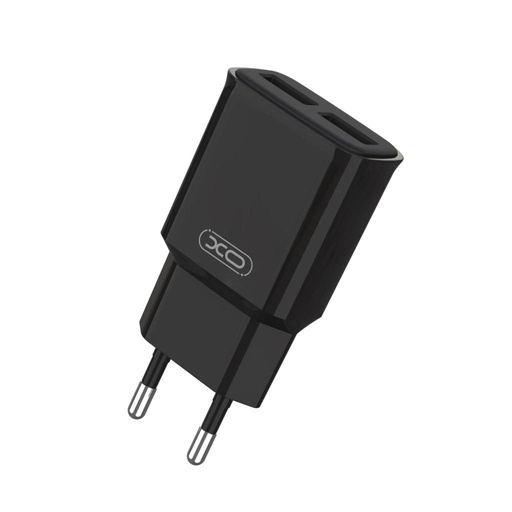 XO L92C 2.4A töltő (Fekete) – dupla USB csatlakozó