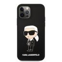 Apple iPhone 12/12 Pro Karl Lagerfeld Liquid Silicone Ikonik NFT tok (Fekete) – KLHCP12MSNIKBCK