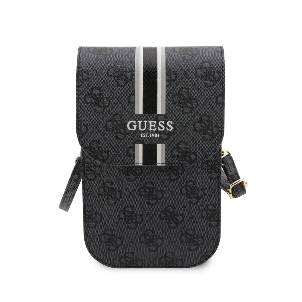 Guess 4G Printed Stripe Phone Bag (Fekete) - GUWBP4RPSK