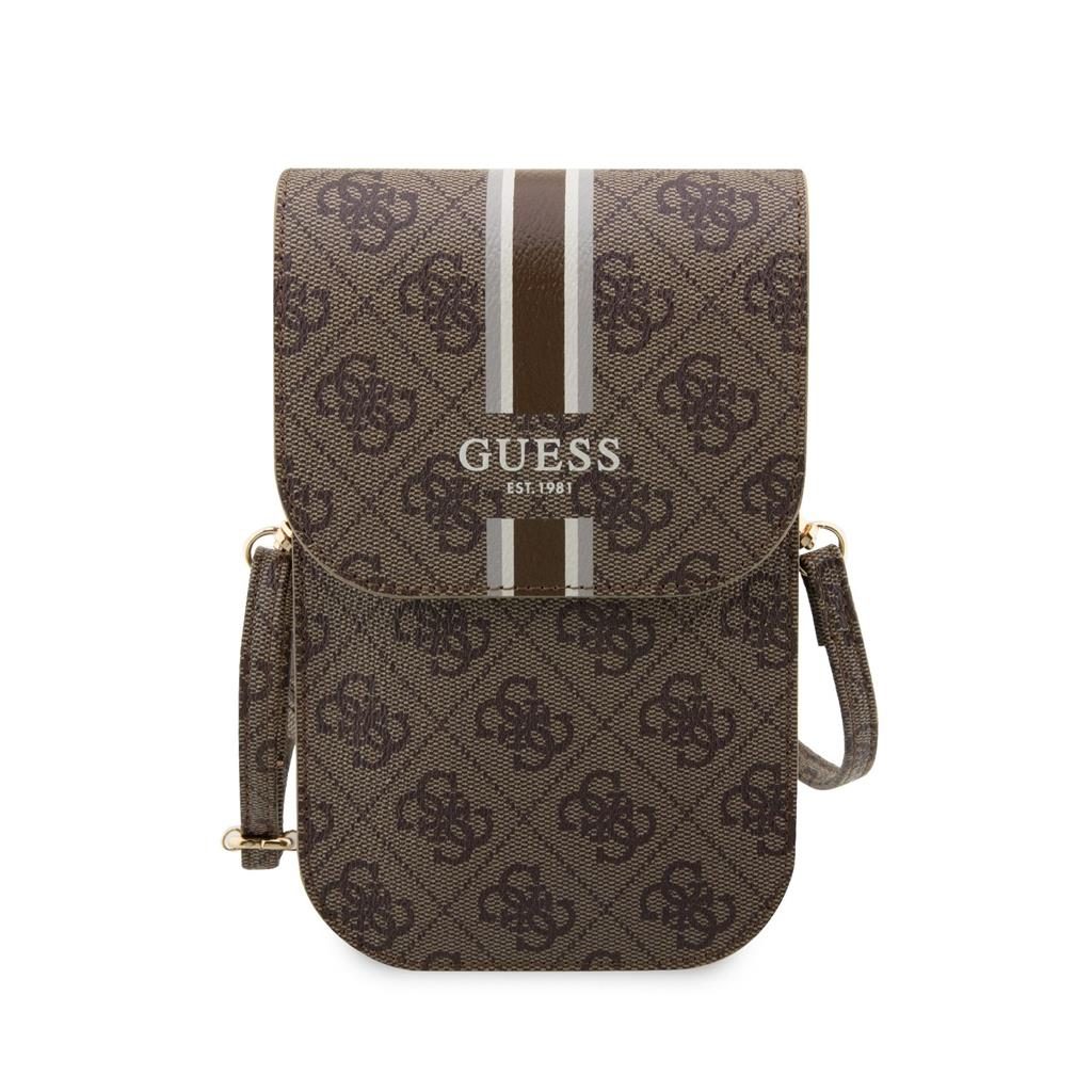 Guess 4G Printed Stripe Phone Bag (Barna) - GUWBP4RPSW
