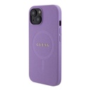 Apple iPhone 15 Plus Guess PU Saffiano MagSafe tok (Lila) - GUHMP15MPSAHMCU