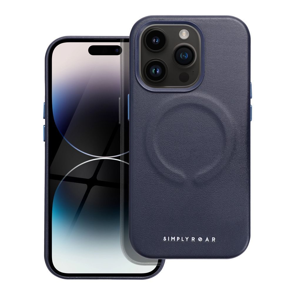 Apple iPhone 14 Pro Roar Leather magsafe hátlap tok (Kék)