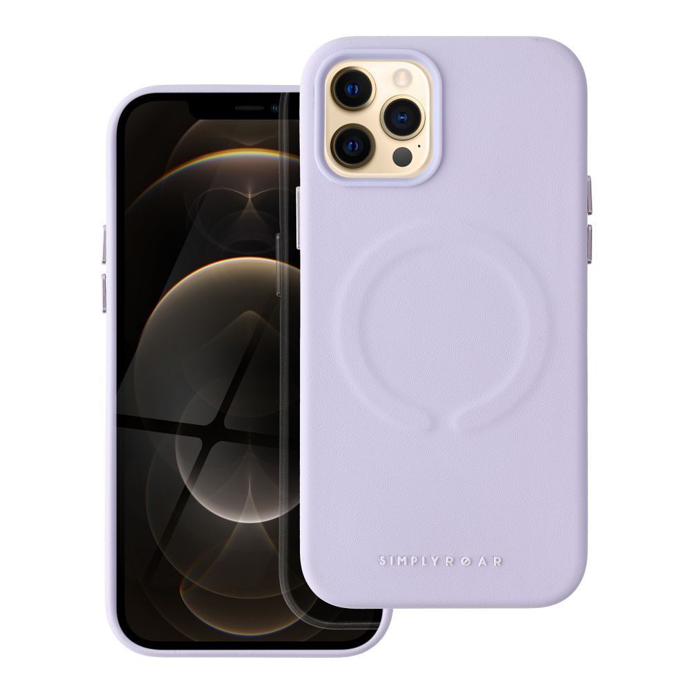 Apple iPhone 12 Pro Roar Leather magsafe hátlap tok (Lila)