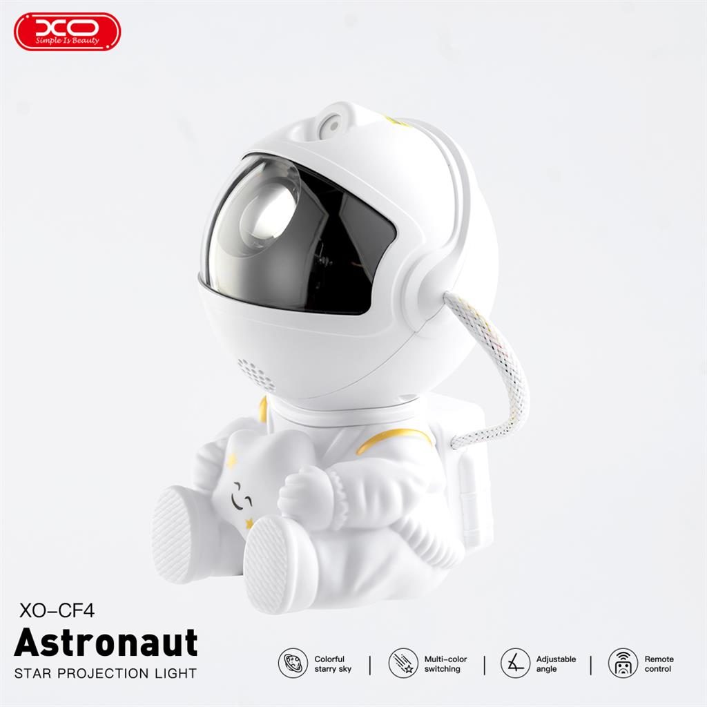 XO CF4 Projektor lámpa Astronaut, fehér