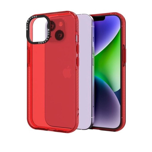 Apple iPhone 15 MOLAN CANO rainbow TPU MAGSAFE hátlap tok (Piros)